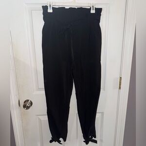 Grace Karin Black Ankle-Tie Pants